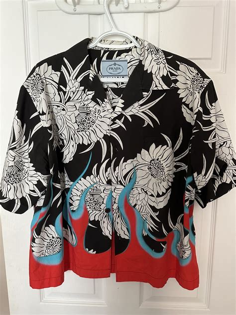 prada flame bowling shirt